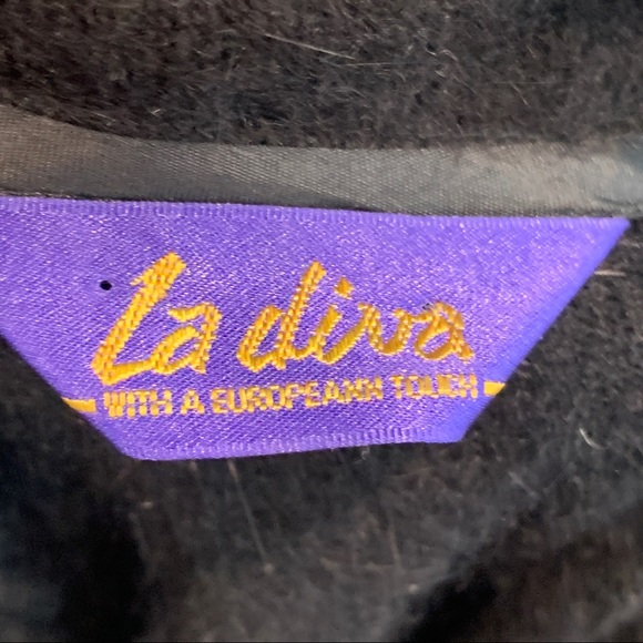 Black Wool Blend Hi Low Sweater - Picture 6 of 8